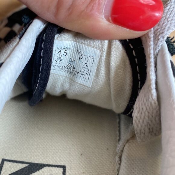 Vans lace up sneakers, size 4.5 youth / size 6 womens. - Picture 5 of 6